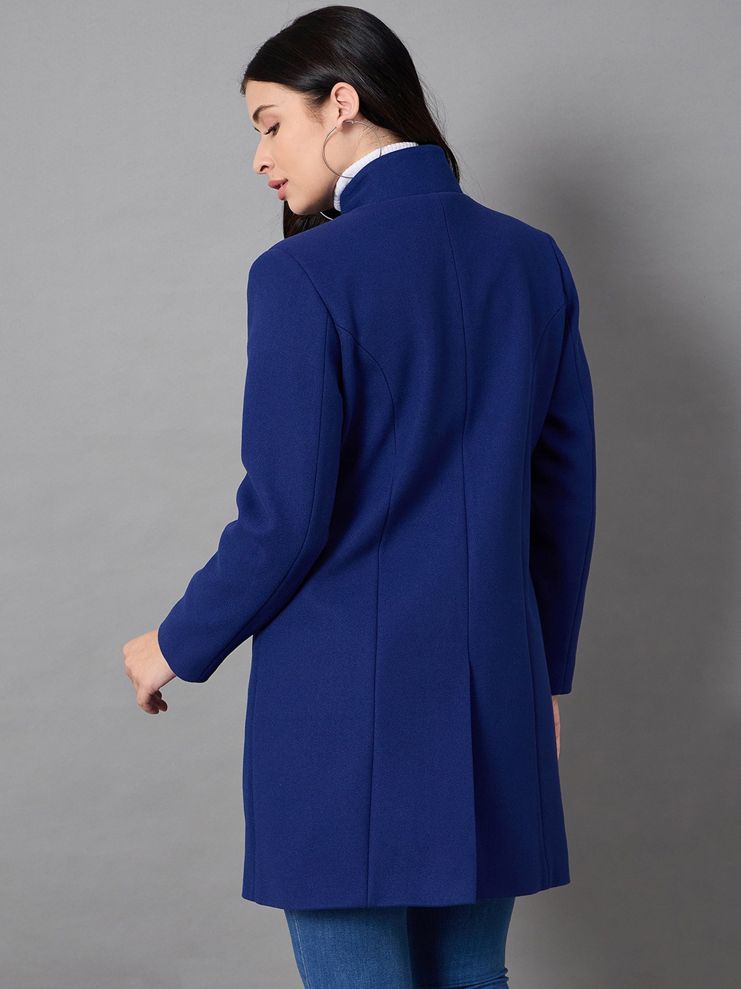 Club York Navy Polyester Blend Regular Fit Formal Jackets