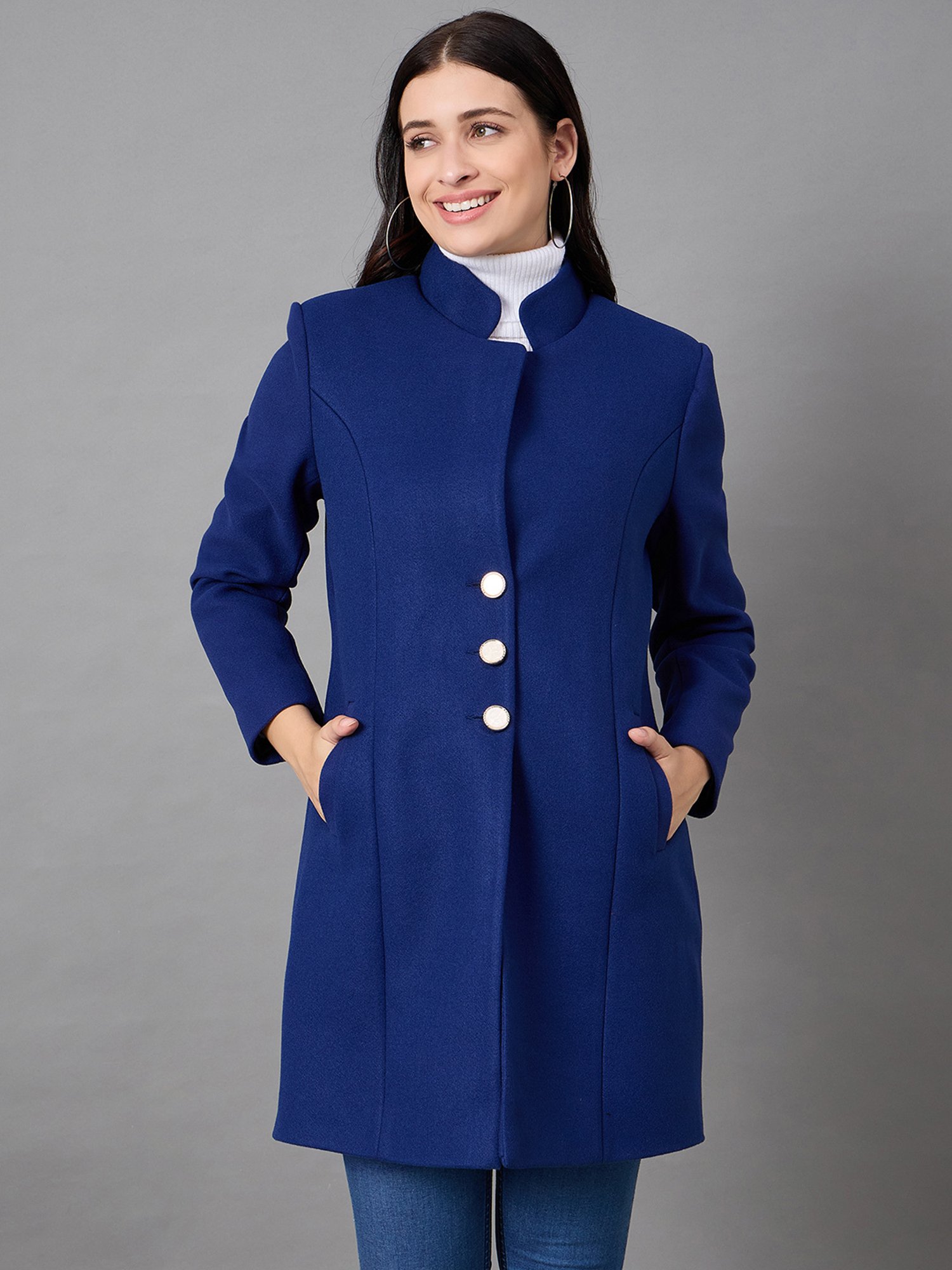 ジャケット・アウター Logo Shop Coat (navy) Club York Navy Polyester Blend Regular Fit Formal Jackets