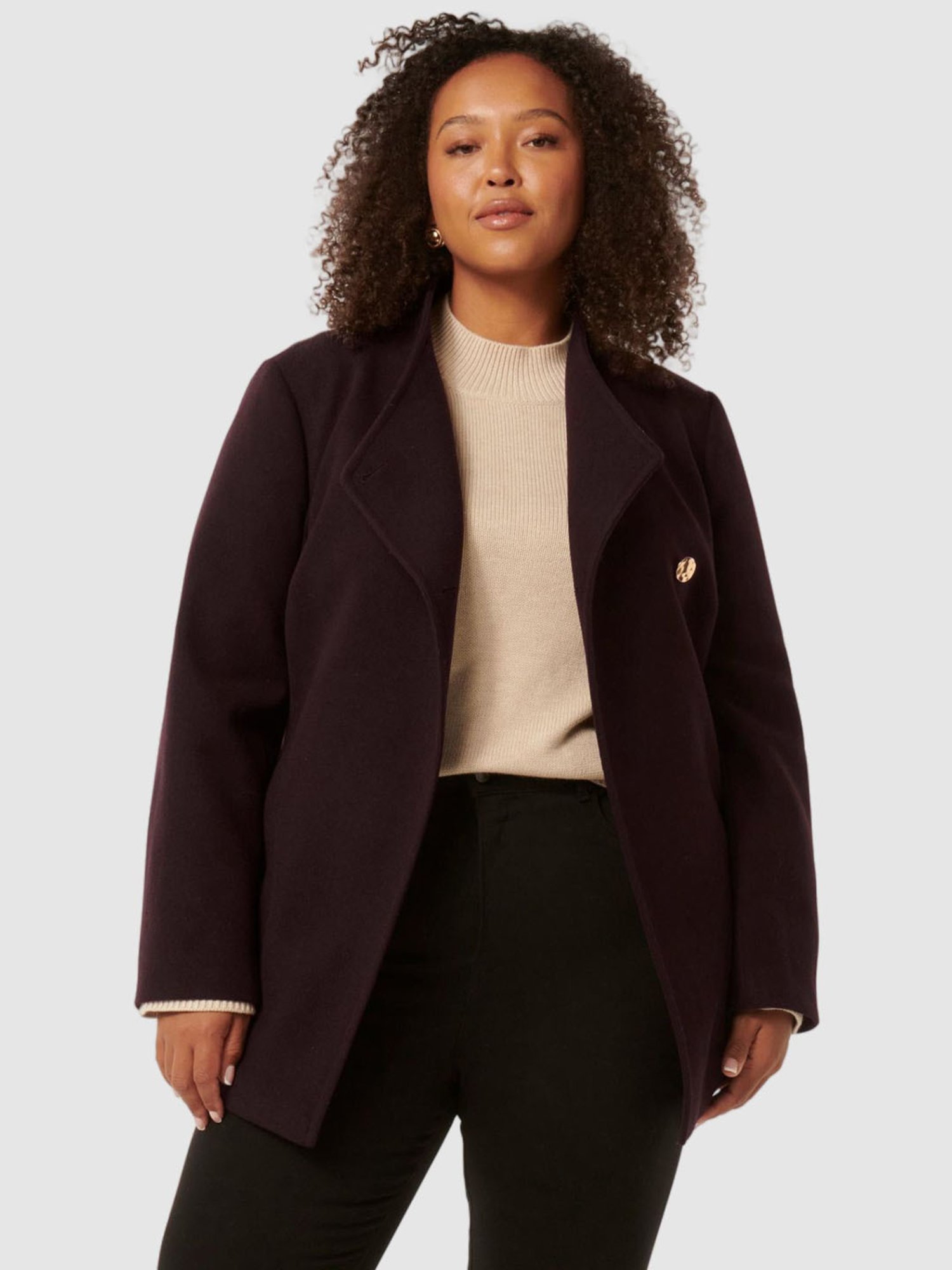Forever New Monica Curve Wrap Coat