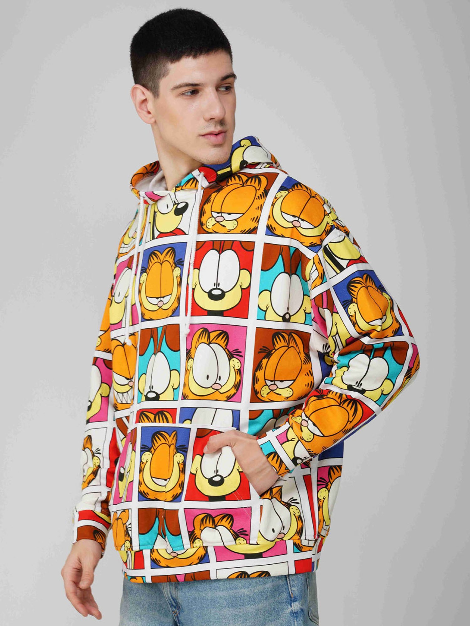 トップス THERED THREAD print hoodie 1 toys The Clothing Factory Multicolor Terry Over Sized Printed Hoodie