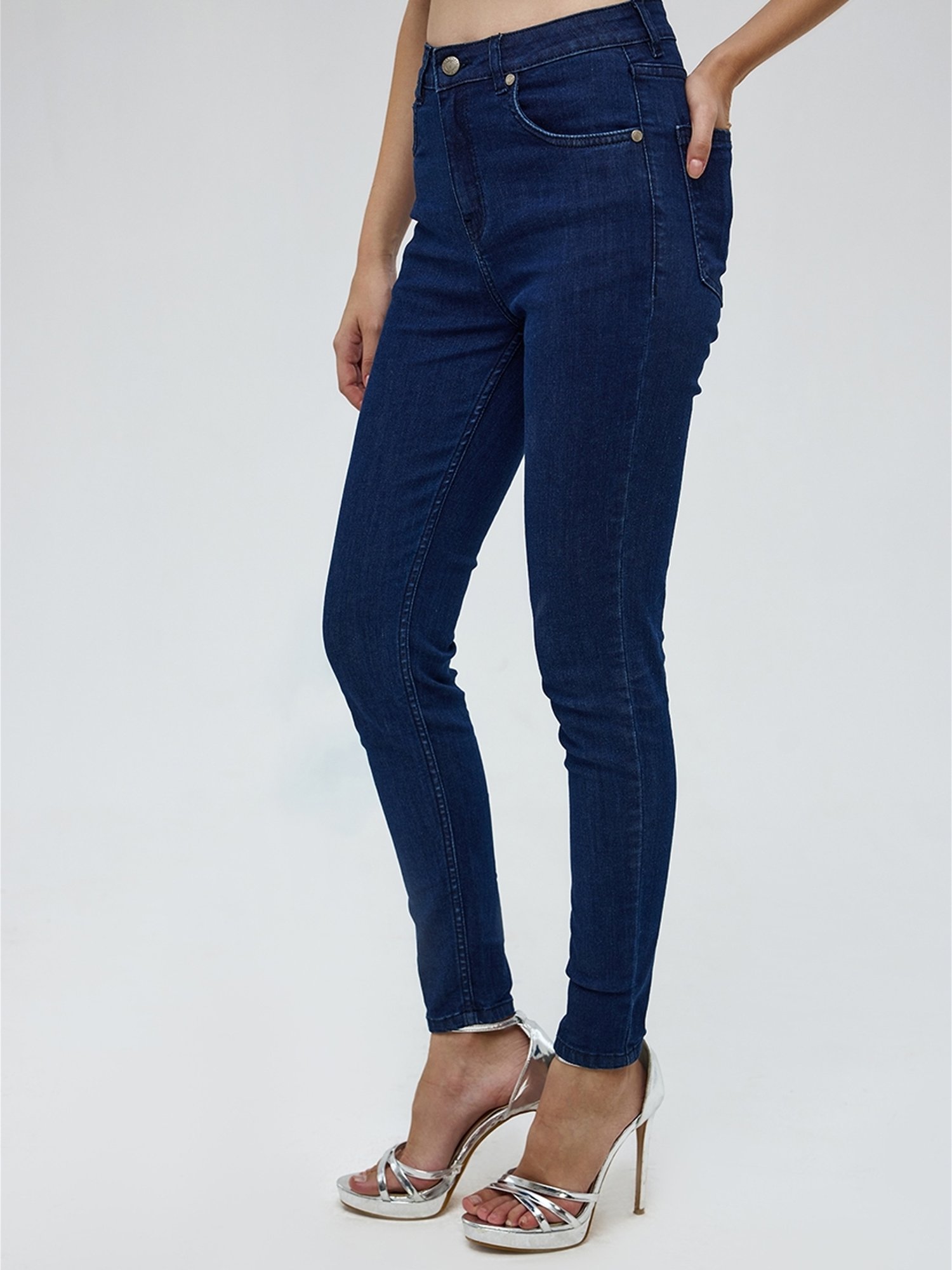 Zapatos De Tacón Alto Nine West Tatiana Para Mujer - Azul Marino, Punta Puntiaguda De Ante, Talla 42.5 EU