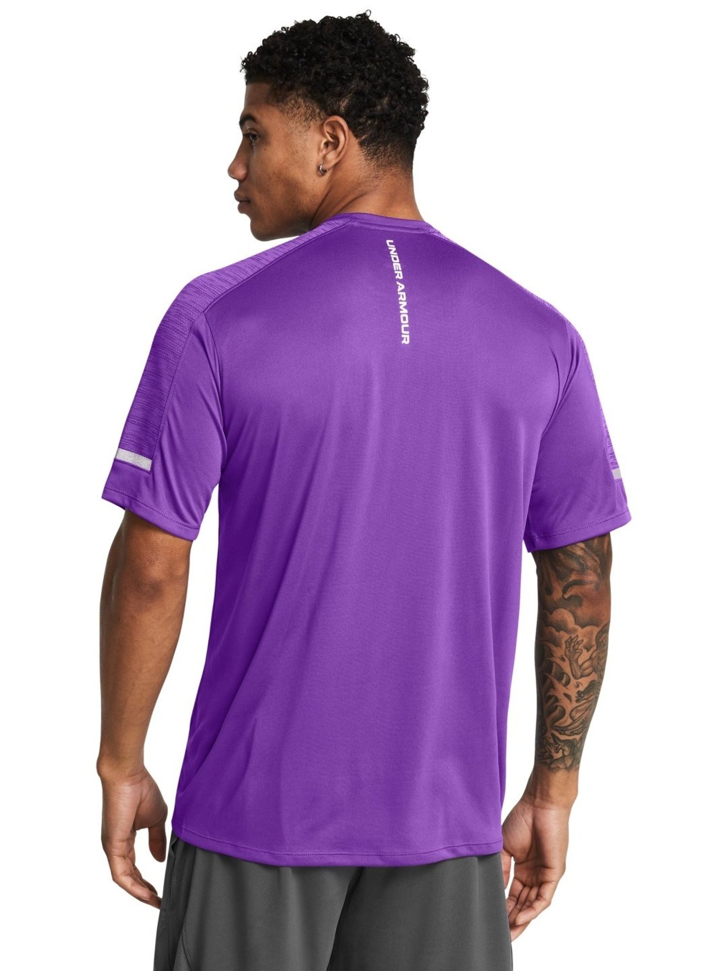 Buy Under Armour Purple Regular Fit Sports T-Shirt for Mens Online