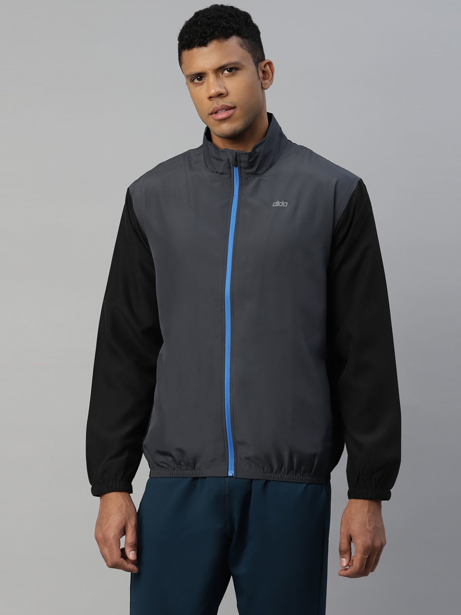Dida Graphite Polyster Regular Fit Sports Jacket