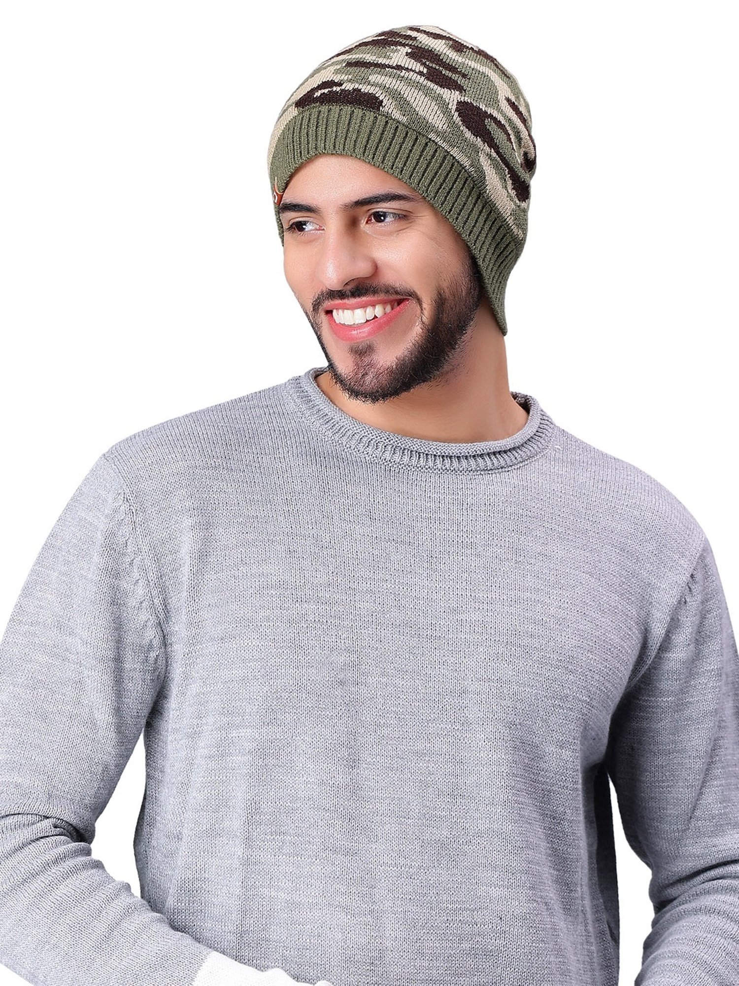 Buy BHARATASYA Acrylic Green Mens Winter Cap Online @ Tata CLiQ