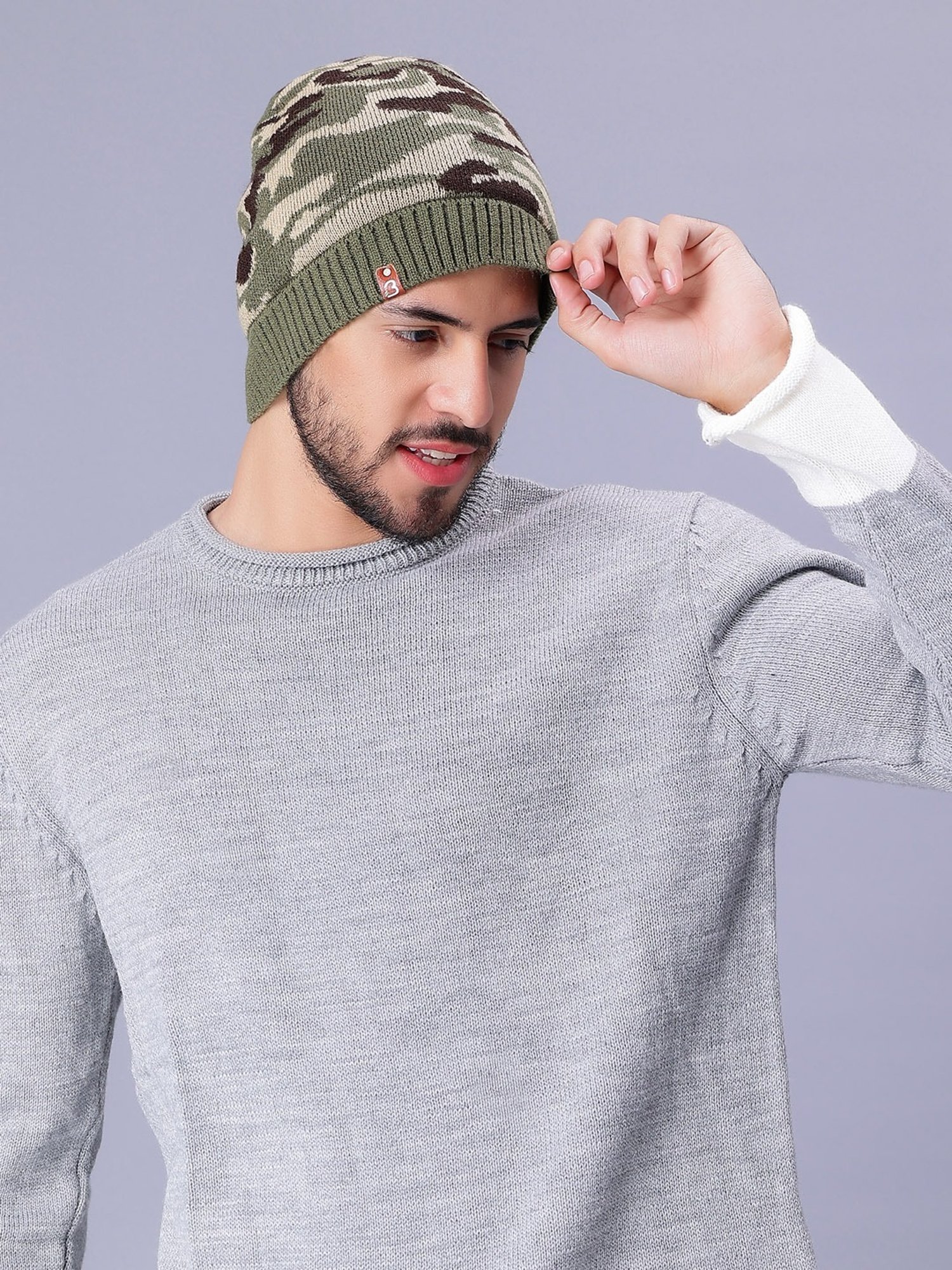 Buy BHARATASYA Acrylic Green Mens Winter Cap Online @ Tata CLiQ