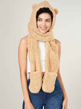 Forever Glam by Pantaloons Beige Solid Muffler