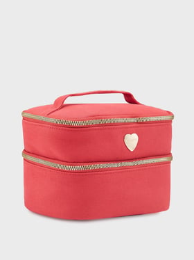 Caprese Red Solid Small Vanity Case