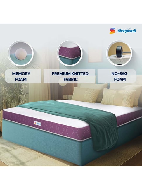 Buy Sleepwell Purple Memory Foam Single Ortho Mattress at Best