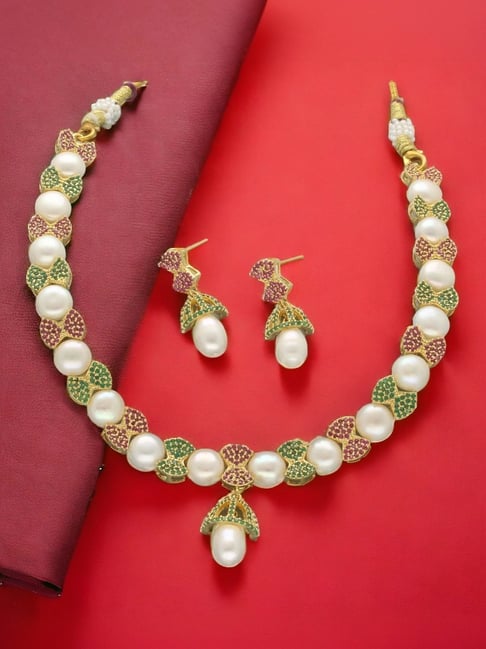 Buy Sri Jagdamba Pearls Regal Pearl Necklace Set Online At Best Price Tata CLiQ