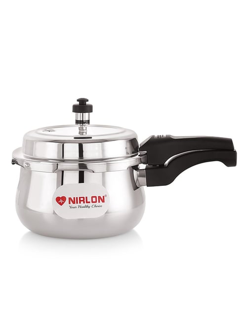 Nirlon Silver Stainless Steel Others TriPly Belly Cooker 2LTR