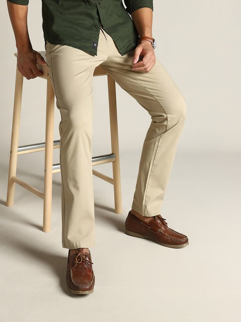 Buy Dockers Khaki Slim Fit Trousers for Mens Online Tata CLiQ