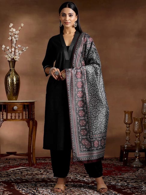 Libas Black Kurta With Salwaar & Dupatta