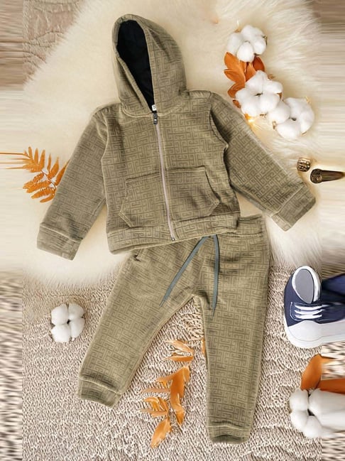 Bella Moda Girls Beige & Red Printed Co-ord sets-image-5