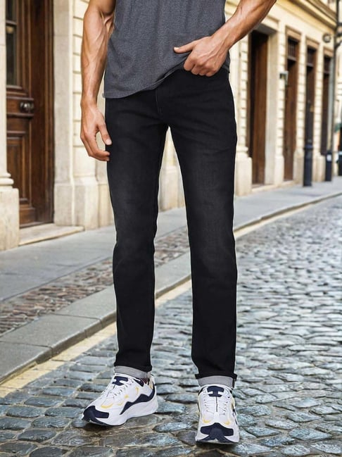 Lee Flo Black Slim Fit Solid Jeans