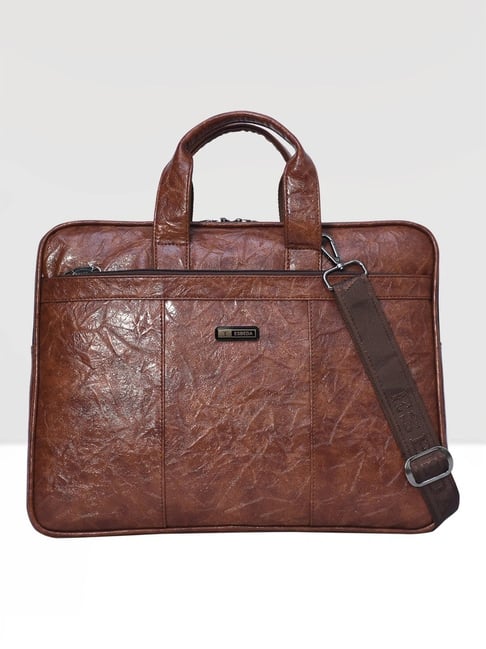 Esbeda Tan PU Medium Laptop Messenger Bag