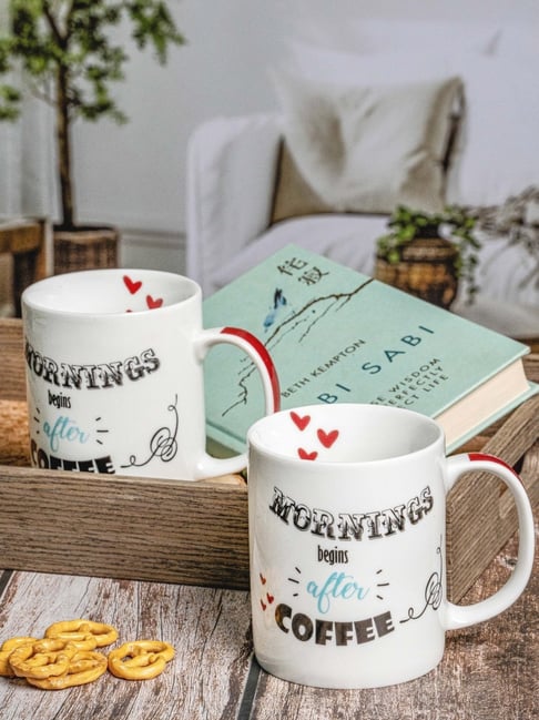 Goodhomes White Porcelain Tea & Coffee Mug - Set of 2-picture-19