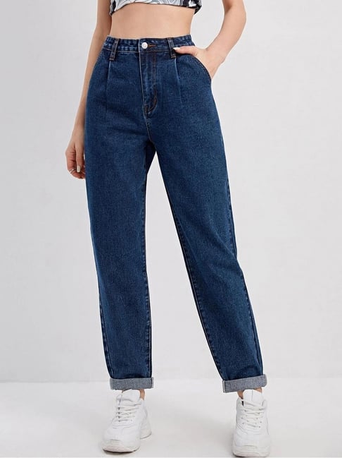 Kotty Blue Cotton Lycra Solid Jeans-picture-24