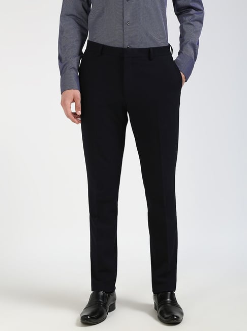 Tommy Hilfiger Navy Regular Fit Trousers-picture-38