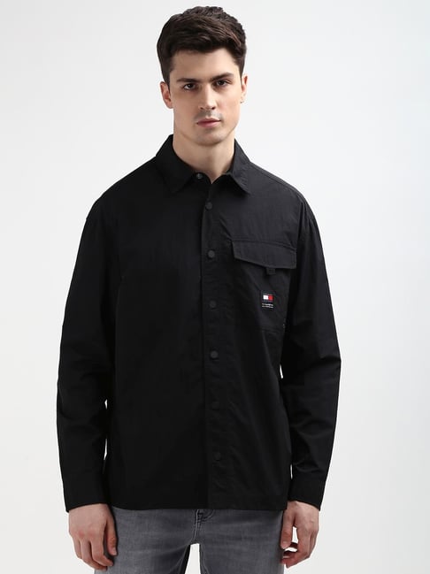 Tommy Hilfiger Black Comfort Fit Shacket-picture-18