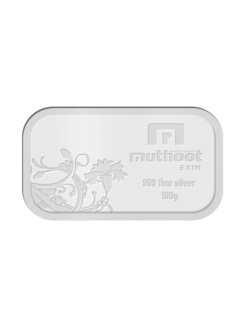 Swethavarsham Muthoot Exim 999 100gm Silver Bar