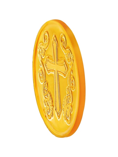 Buy Muthoot Pappachan Swarnavarsham Cross 22k (916) 10gm Gold Coin