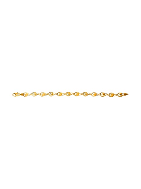 Muthoot Pappachan Swarnavarsham BIS Hallmarked 22k Yellow Gold Heart Bracelet