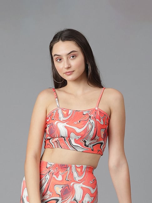 Kotty Multi Viscose Rayon Print Crop Top