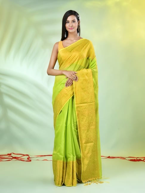 CHARUKRITI Green Zari Saree-picture-40