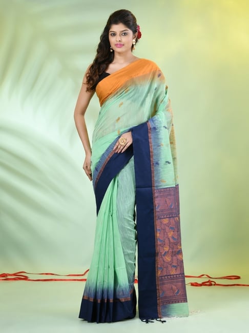 CHARUKRITI Green Handwoven Saree-picture-42