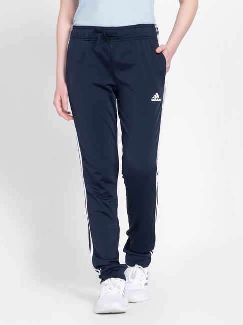 Buy adidas Blue Polyester Stripes Trackpants for Women Online @ Tata CLiQ