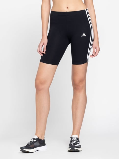 adidas Black Cotton Stripes Shorts-picture-48