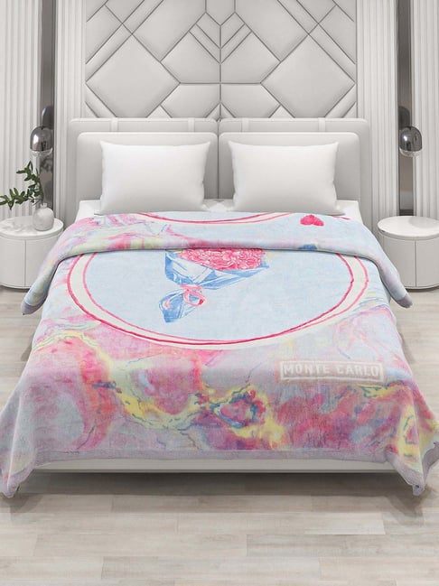 Buy Monte Carlo Multicolor Polyester 900 GSM Double Bed Winter