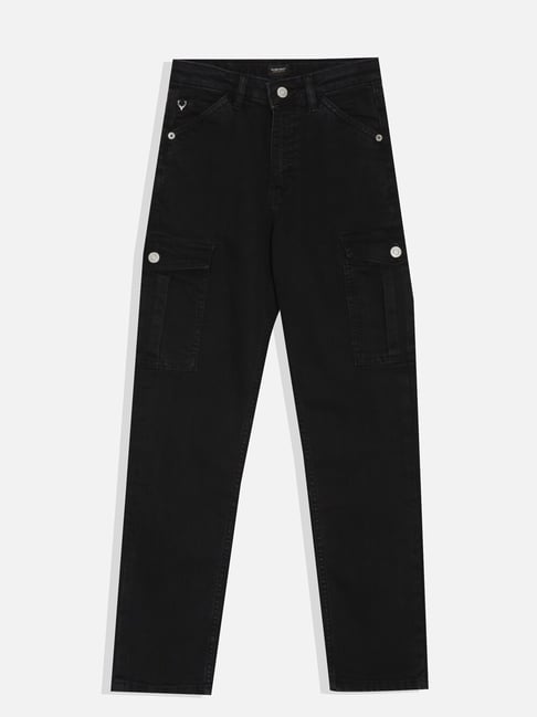 Allen Solly Junior Boys Black Cotton Jeans-picture-43