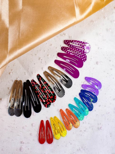 Jewelz Metal Snap Barrettes & Tic Tac Hair Clips Combo for Kids ¿ Pack of 24