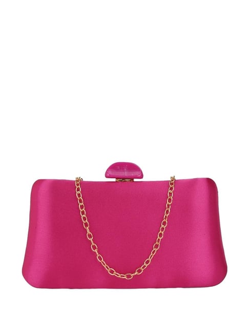 Globus Pink Solid  Clutch