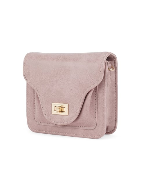Globus Pink Textured Small Sling Handbag