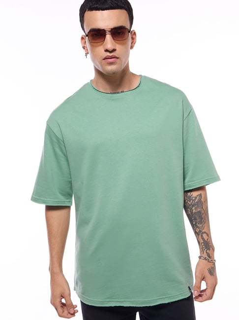 Bewakoof Green Relaxed Fit T-Shirt-picture-12