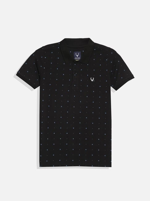 Allen Solly Junior Boys Black Printed Polo T-Shirt-picture-39