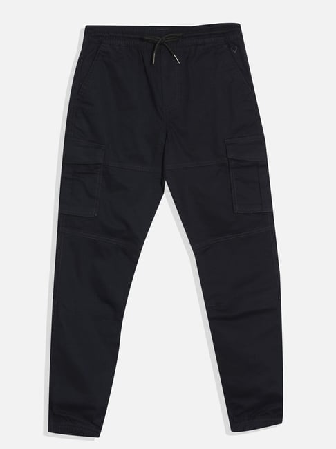 Allen Solly Junior Boys Navy Cotton Trousers-picture-35