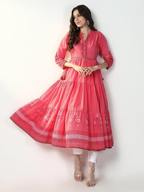 showoffff SHOWOFF Pink Embroidered Kurta-picture-29