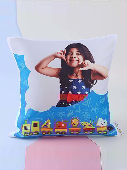 FNP Multicolor Polyester Personalised Picture Cushion