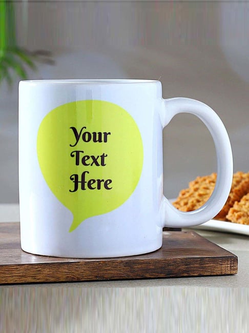FNP White & Yellow Ceramic Personalised Message Mug (325ml)-picture-35