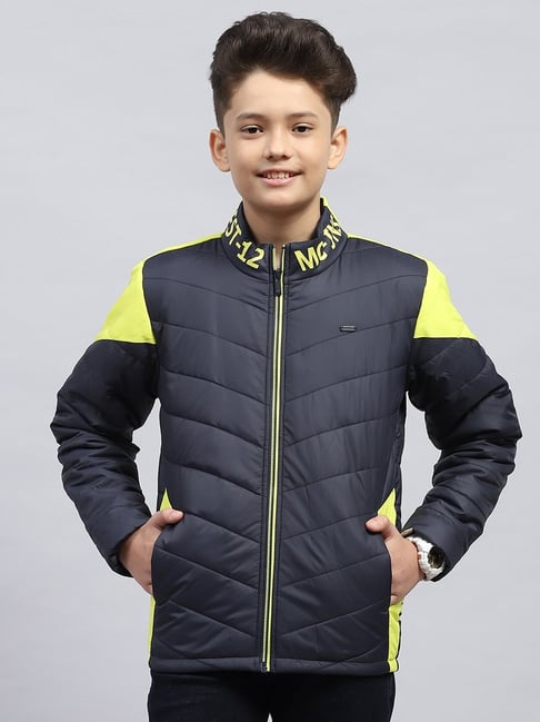 Monte Carlo Boys Black Polyester Blend Solid Jacket-image-3