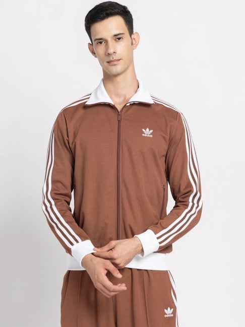Adidas Originals Brown Slim Fit Sports Jacket
