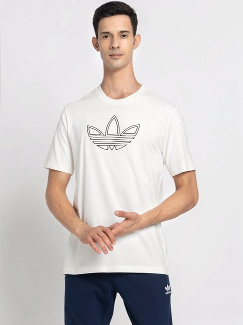Adidas Originals White Regular Fit Printed T-Shirt-picture-15