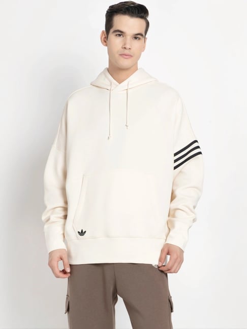Adidas Originals White Oversized Hooded Sweatshirt-picture-42