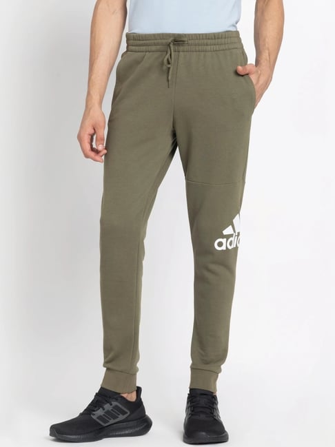 Adidas Green Loose Fit Joggers-image-15