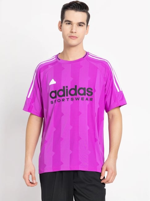 Adidas Purple Loose Fit Printed Jersey