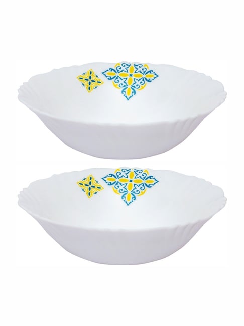 Cello Printed White Opalware 2 Piece Bowls