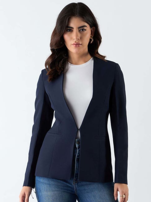 Powersutra Navy Plain Blazer-picture-26
